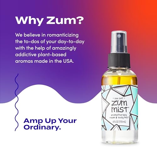 Zum Indigo Wild Mist Room & Body Spray - Aromatherapy Essential Oil Spray - Natural Body Mist & Room Spray - Sea Salt Scent - 4 fl oz