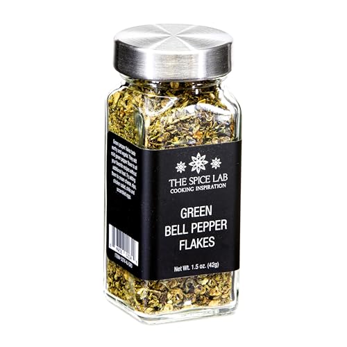 The Spice Lab Red Bell Pepper - Sweet Dehydrated Bell Pepper Flakes - French Jar - Kosher Vegan - Great for Pizza or Taco – 5073