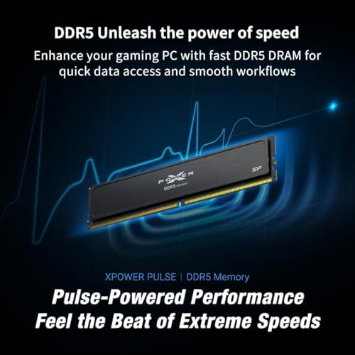 Silicon Power Value Gaming DDR5 32GB (2x16GB) 6000MT/s (PC5-48000) 288-pin CL30 1.35V UDIMM Desktop RAM Computer Memory SP032GXLWU60AFDJ