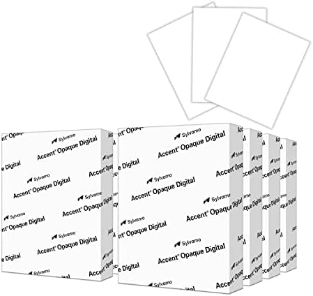 Accent Opaque White Printer Paper, 8.5” x 11” 24lb Bond/60lb Text Copy Paper – 500 Sheets (1 Ream) – Premium Computer Paper with Smooth Finish, 97 Bright, 89gsm – Multipurpose White Paper – 109355R