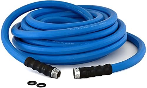 AG-LITE BSALONE50 1" x 50' Hot/Cold Water Rubber Garden Hose, 100% Rubber, Ultra-Light, Super Strong, 500 PSI, 50F to 190F Degrees