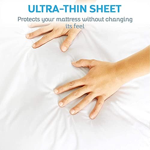 Sures Waterproof Mattress Protector - California King Size Bedsheet | Fitted Machine Washable Bed Sheet - Vinyl Free Bedwetting Cover Pad - for Kids, Adult, Elderly