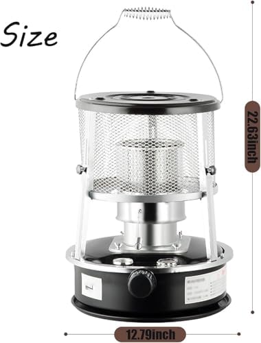 Portable Kerosene Heater and Stove, 2 in 1 Non-Electric Indoor Outdoor Heater for Camping, Home, Garage, Ice Fishing, 36.5cm Height with Carrying Bag and Accessories (Green)