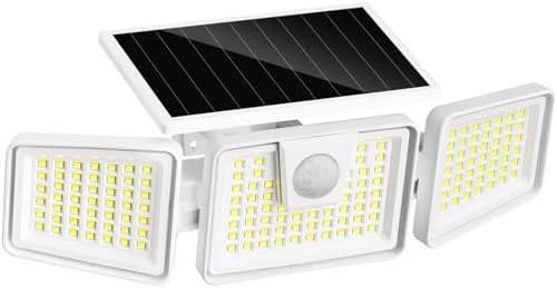 INCX Solar Lights Outdoor, 3000LM Motion Sensor Outdoor Lights, 2PCS, White