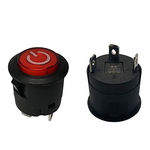 2PCS Push Button Power Supply Switch Start Button Switch for ChildrenElectric Powered Wheel Replacement Parts Kids Ride-On Car Toys Accessory Self
