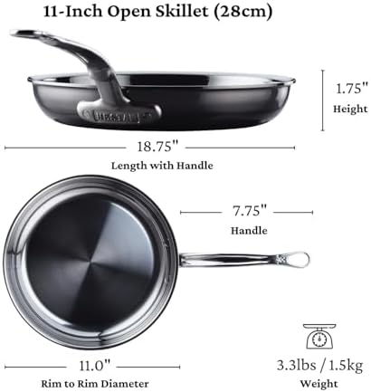 Hestan NanoBond Molecular Titanium 5-Piece Cookware Set - PFAS-Free Stainless Steel, 4x Stronger, 1050°F Safe, Induction Compatible