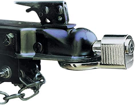 Master Lock Trailer Hitch Lock, Fits 1-7/8 in., 2 in., and Most 2-5/16 in. Trailer Couplers, Weather Resistant Automotive Hitch Lock with Keys, 377KA