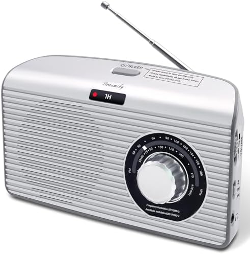DreamSky AM FM Portable Radio Plug in Wall or Battery Operated