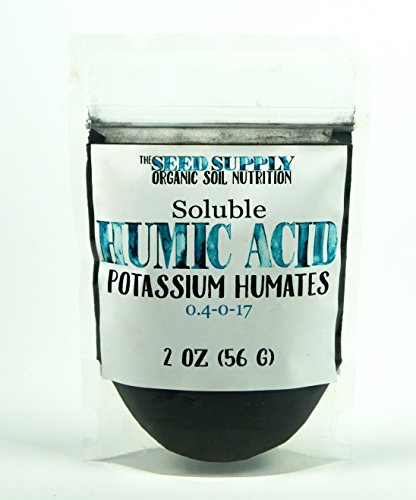 2 Ounces Soluble Humic Acid Powder Fertilizer- Potassium Humates - Natural Organic Humus
