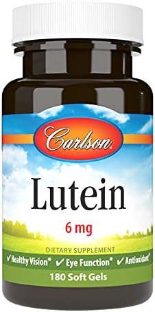 Carlson Lutein, 6 mg, + Zeaxanthin, Made with Lutemax 2020, 60 Softgels | Healthy Vision; Eye Function
