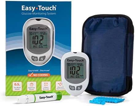 EasyTouch Blood Glucose Monitoring System (Test Strips Sold Separately) | Fast, Accurate, Easy-to-Use Meter for Daily Testing, Includes Meter