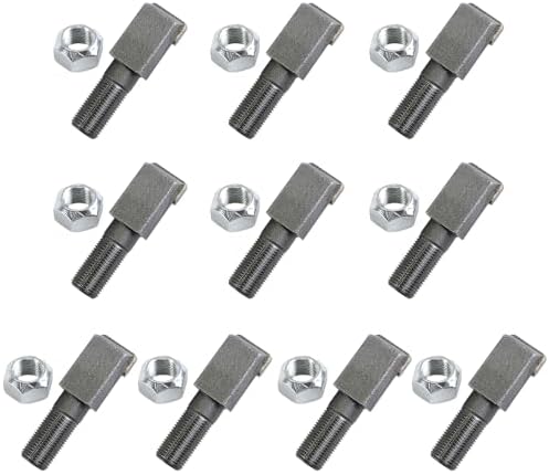 10 PACK 2-7/8"Lx3/4"W Stump Grinder Teeth with 5/8" Nuts Carbide Tipped | Compatible with Baumalight 1P24/Ashland FS19/Shaver SC50/JCB/Bradco SG26