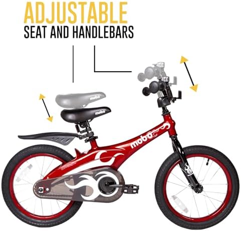 Mobo Childrens-Road-Bicycles Lite Bike w/Training Wheels. 16” Bicycle for 4-6 Years Olds