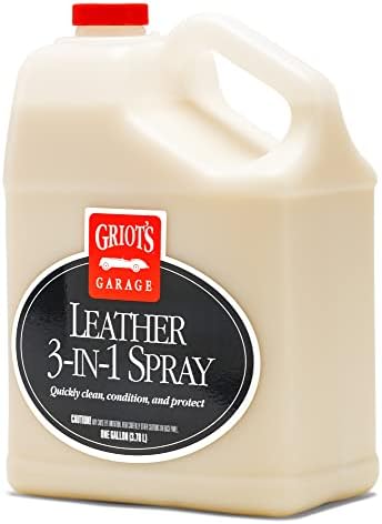 Griot's Garage Leather 3-in-1 Spray, Cleaner and Conditioner for Leather and Vinyl, Car Seats and Vehicle Interior, Truck, RV, Boats, and Home, 10963, 22 oz