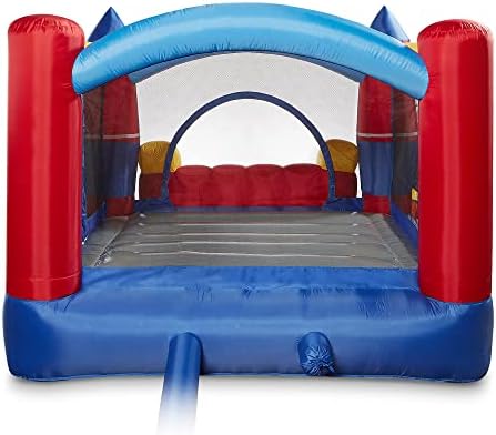 Cloud 9 Inflatable Bounce House and Blower, Rocket Theme Bouncer for Kids with Slide, Includes Stakes and Repair Patches