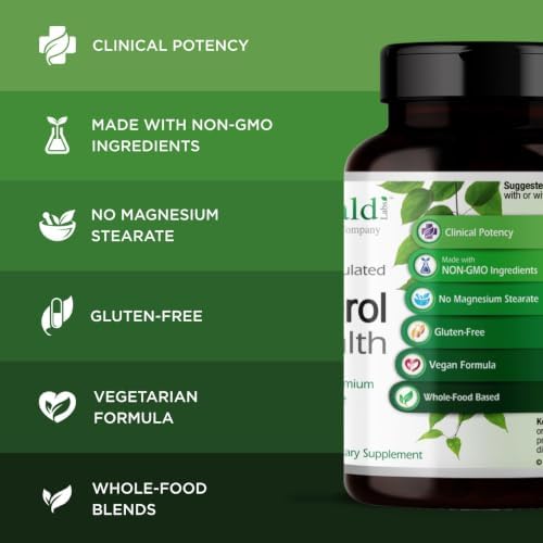 EMERALD LABS Cholesterol Health - Featuring CoQ10, Flush-Free Niacin, RYR-VA, and Garlic for Heart and Circulatory Support - 90 Vegetable Capsules