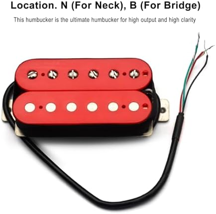 SAPHUE Alnico 5 Humbucker Pickup Double Coil Electric Guitar Pickups Set with Neck and Bridge with Prewired and Screws Parts Accessories Kit Black