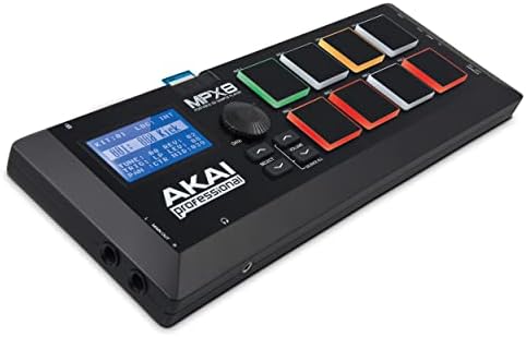 Akai Professional MPX8 USB MIDI Sample Pad Controller | 8 Velocity-Sensitive Pads, MIDI Connectivity, SD Card Slot, for Sampling and Beat Making