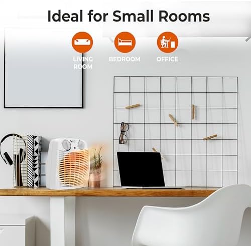 Comfort Zone Indoor Space Heater with Adjustable Thermostat, Fan Forced, Electric, Overheat Protection, Safety Tip-Over Switch, Energy Efficient