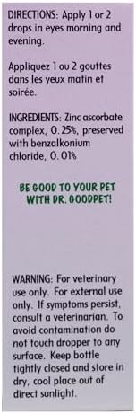 Eye-C All-Natural Eye Drops for Dogs, Cats | Human Quality Zinc & Vitamin C | Veterinarian Recommended Eye Care | Soothe, Wash