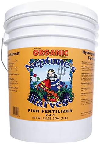 Neptune's Harvest Fish Fertilizer (2-4-1) - Organic Liquid Plant Fertilizer - Fish Hydrolysate for Vegetables, Flowers, Fruit, Trees, Grass - Indoor and Outdoor Plant Food (Gallon)