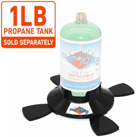 Flame King YSN1LBB Propane Base for 1LB and 1/2LB Propane Canisters for Safety and Stability