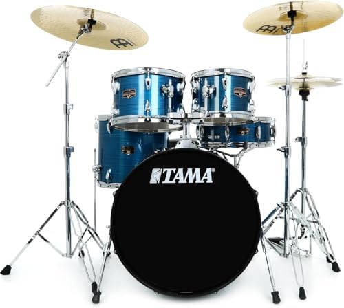 Tama Imperialstar Complete Drum Set - 5-piece - 20" Kick - Hairline Blue
