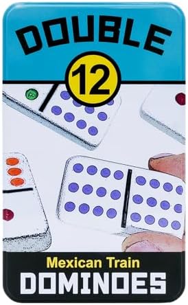 Front Porch Classics | Mexican Train Domino Set in Wooden Collector Box from Front Porch Classics for 2 to 8 Players Ages 8 and Up