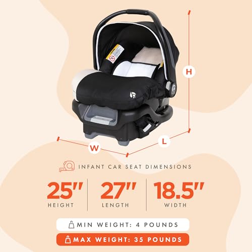 Baby Trend Ally Newborn Baby Infant Car Seat with Cover and Harness, Khaki