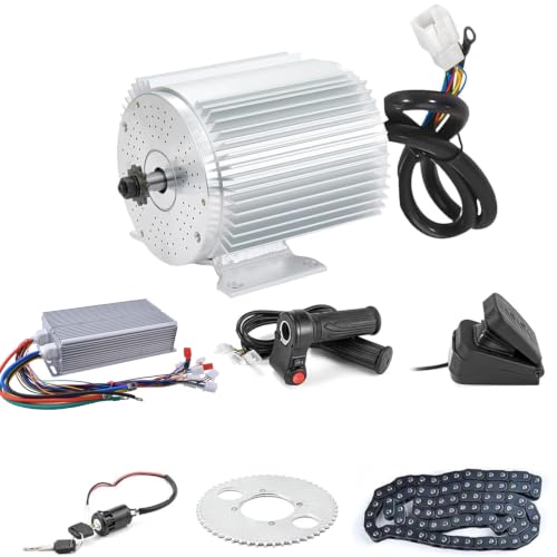 BLDC 72V 3000W Brushless Motor Kit with 50A Controller, Throttle, Pedal