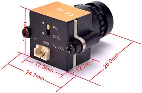 Readytosky Mini 1000TVL FPV Camera 1/3 CCD 110 Degree 2.8mm Lens | NTSC PAL Switchable Camera for FPV Drones DIY Parts
