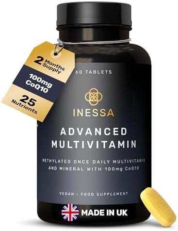 Inessa Advanced Multivitamin for Men & Women - Methylated, 60 Tablets | One tablet a day covers the lot