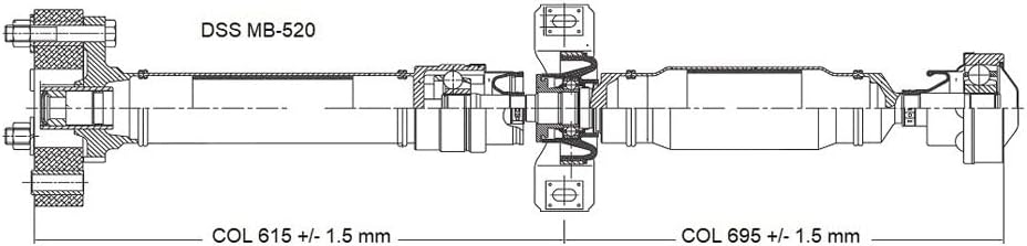 DSS MB-520 Drive Shaft Assembly Rear Drive Shaft Assembly