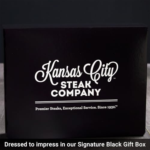 Kansas City Steak Company Gourmet Steak Gift Box Set - Filets, Ribeyes & Strip Steaks – Aged to Perfection with Pro Cooking Guide