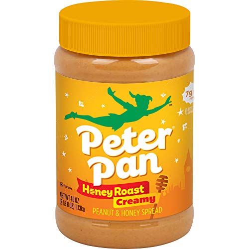 Peter Pan Creamy Peanut Butter, Made with Roasted Peanuts, Great for Peanut Butter and Jelly Sandwiches and Peanut Butter Snacks, Gluten Free Peanut Butter, 56 OZ Jar