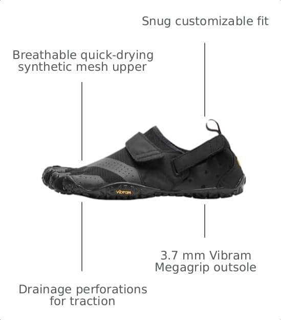 Vibram Men's FiveFingers V-Aqua | Barefoot Amphibious Water Shoes for Trekking & Wet Expeditions