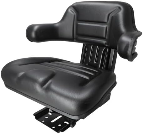 Seat Assembly - Grammer Style Vinyl Black fits John Deere 1020 2020 2030 2040 2355 2555 TY24763 TY24764 fits Massey Ferguson 1672345M91 3901773M91
