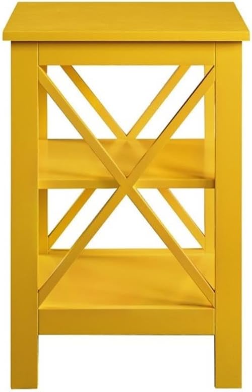 Convenience Concepts Oxford End Table 15.75" - Modern Living Room Table with Storage Shelves, Transitional Nightstand Side Table for Home Decor and Display, Espresso