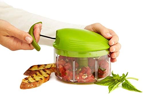 Kuhn Rikon Pull Chop Chopper/Manual Food Processor with Cord Mechanism, Green, 2-Cup