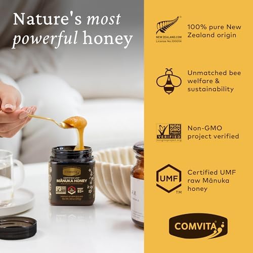 Comvita Manuka Honey UMF 5+ (MGO 83+) Pure, Unpasteurized - 1Kg (32.5 Oz) | Raw Manuka Honey New Zealand, Superfood for Immune Health, Use in Tea, Wild, Monofloral, Non-GMO