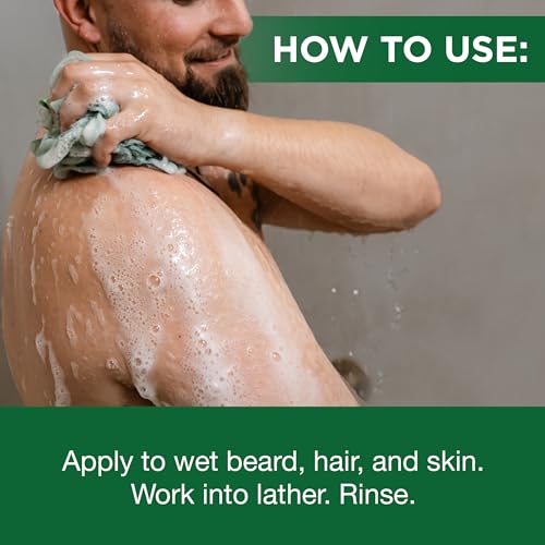 Clubman Pinaud Beard and Body Wash – Dual-Purpose Cleanser, Cleanses & Softens Beards Hair and Skin, Moisturizing Daily Grooming Formula, 14.5 fl oz