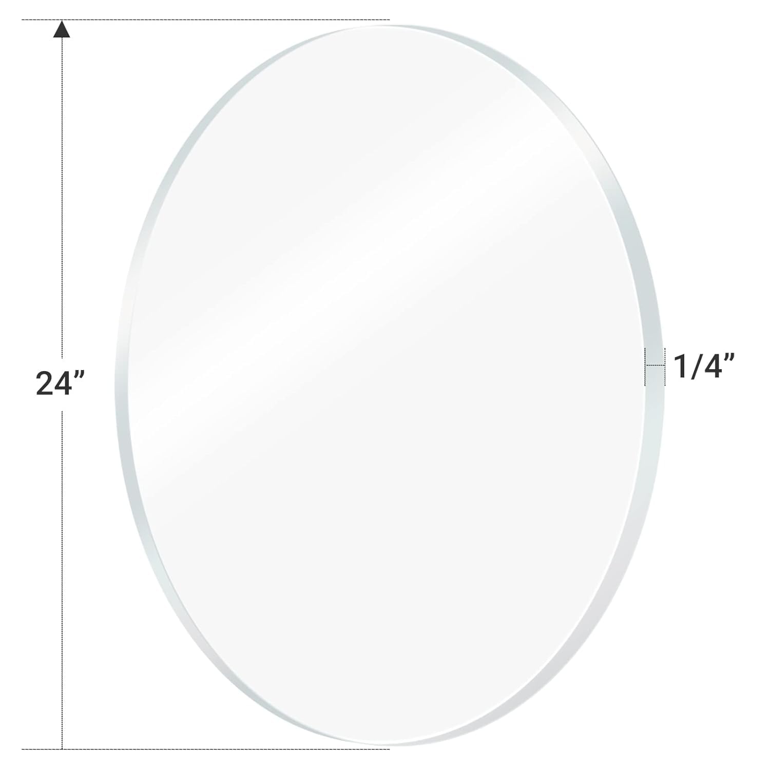 Marketing Holders 1/4" Round Plexiglass Sheet 24 Inch Diameter Clear Acrylic Circle for Cake Disk, Table Top, Backdrop, DIY Project