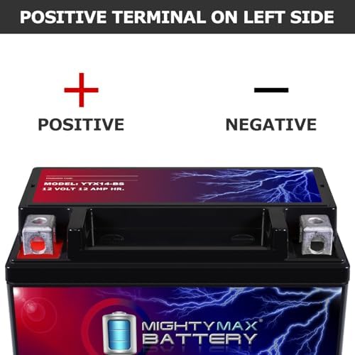 Mighty Max Battery YTX14-BS Replacement for 2000-2006 Honda TRX350 Rancher Battery