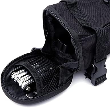 14 in 1 Bike Repair Tool Kit & Bike Saddle Bag | Bike Chain Tool Hex Key Wrench Maintain Accessories Multitool Set, Portable Under Seat Bag for Road Mountain Commuter Bicycle