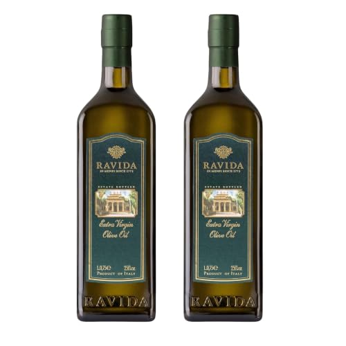 Ravida Extra Virgin Olive Oil, 25 Fl Oz– Multi Award-Winning Sicilian EVOO, Cold Extracted, Medium Fruity, Premium First Cold Pressed Olive Oil