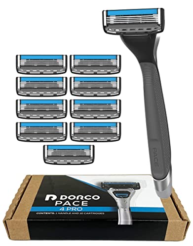 Dorco Pace 4- Four Blade Razor Shaving System- Value Pack - 16 Cartridges (No Handle)