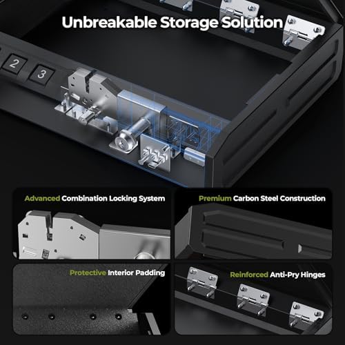 ONNAIS Iron SE Biometric Gun Safe for Handgun with Fingerprint Keypad Lock