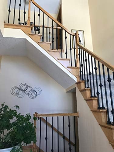 Red Oak 6010-8E 2-1/4 inch Width x 2-3/8 inch Tall Traditional Style Straight Wood Handrail for Stair Remodeling 8 feet Long