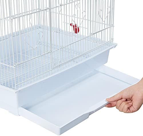 Yaheetech 41-Inch Portable Hanging Flight Bird Cage for Small Parrots Quaker Cockatiels Sun Parakeets Green Cheek Conures Finches Canary Budgies