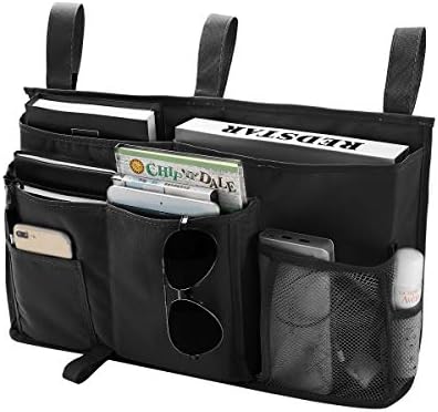 Bseash Bunk Bed Organizer, Bedside Caddy Hanging Bed Organizer Storage Bag 8 Pockets, for College Dorm Rooms Bed, Hospital Bed, Baby Bed Rails